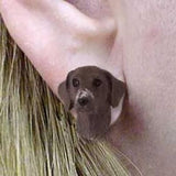 Post Style GERMAN SHORTHAIR Resin Dog Head Post Earrings