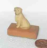 Mini Dog Figurine YELLOW LAB Resin Figurine by Arista...Clearance Priced