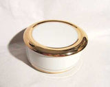 Craft Supply Blank White China Lidded Box w/Gold Rim lot of 4 CLEARANCE