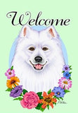 Outdoor Garden Flag Samoyed Dog Breed Welcome Small Garden Flag made USA