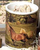 Horsey Kitchen HORSE Design Heavy Solid Ceramic Crock CLEARANCE SALE