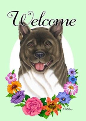 Outdoor Garden Flag Akita Dog Breed Welcome Small Garden Flag made USA