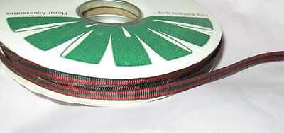 Designer Dispatch Red/Hunter Thin Stripe 1/8" Ribbon 10 YRDS CLEARANCE SALE