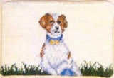 Needlepoint JACK RUSSELL Dog Cosmetic Bag Zippered...Clearance Priced