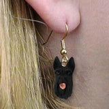 Dangle Style SCOTTISH TERRIER Dog Head Resin Earrings Jewelry