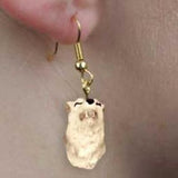 Animal Wildlife GREY WOLF Head Resin Dangle Earrings...Clearance Priced