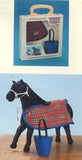 CLEARANCE..Myrtlewood Stable Toy Horse Blanket Halter Bucket Accessory Set