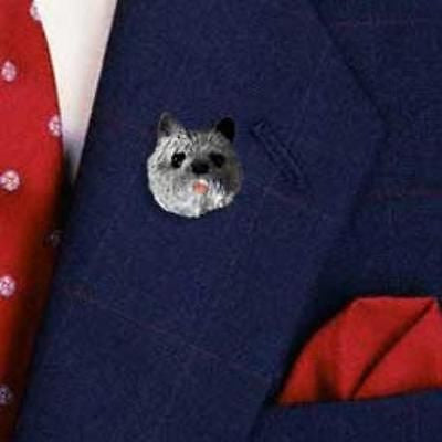 Resin Pin CAIRN TERRIER GRAY Dog Head Resin Hat Pin Tietac Pin Jewelry