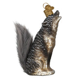 Old World Christmas HOWLING WOLF Glass Ornament Retired 2021 w/Box