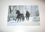 Xmas Cards Two Beautiful FRIESANS Snow Scene Holiday Cards 10 per box