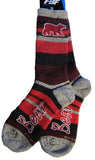 Wildlife Animal BEAR MOUNTAIN STRIPE Adult Socks Medium 6-11