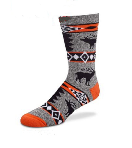 Wildlife Animal ELK BLANKET Adult Cushioned Socks size Large 10-13