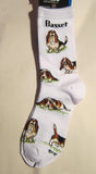 Adult Medium BASSET HOUND Dog Breed Poses Footwear Dog Socks 6-11