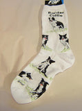 Adult Medium BORDER COLLIE Dog Breed Poses Footwear Dog Socks 6-11