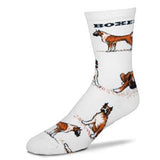 Adult Medium BOXER Dog Breed Poses Footwear Dog Socks 6-11