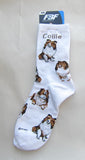 Adult Medium COLLIE Dog Breed Poses Footwear Dog Socks 6-11