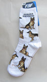 Adult Medium GERMAN SHEPHERD Dog Breed Poses Footwear Dog Socks 6-11