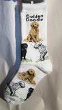 Adult Medium GOLDEN DOODLE Dog Breed Poses Footwear Dog Socks 6-11