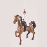 ENGLISH GAITED HORSE & RIDER Christmas Ornament...Clearance Priced