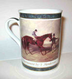 CLEARANCE...Equestrian TOURNAMENT Race Horse Porcelain Mug