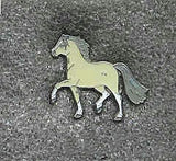 Collectible Pin HORSE PRANCING PONY Gray Hat Pin Tietac Enamel Metal