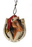 Resin BAY HORSE w/Santa Hat Christmas Ornament...Clearance Priced