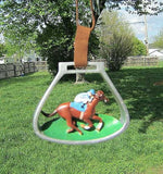 Resin RACEHORSE in STIRRUP Xmas Ornament set of 3...Clearance Priced