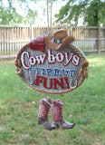 Resin COWBOYS Stirrup Fun Horse Xmas Ornament...Clearance Priced