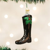 Old World Christmas ENGLISH RIDING BOOT Glass Ornament Retired