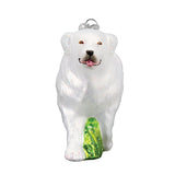 Old World Christmas GREAT PYRENEES Glass Dog Ornament w/OldWC box