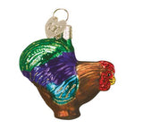Old World Christmas ROOSTER Miniature Glass Ornament Retired 2022 w/OldWC box