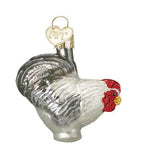 Old World Christmas ROOSTER Miniature Glass Ornament Retired 2022 w/OldWC box