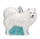 Old World Christmas SAMOYED Blown Glass Dog Breed Ornament