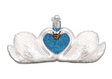 Old World Christmas SWANS in LOVE Glass Ornament Retired 2022 w/OldWC box