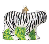 Old World Christmas WHITE TIGER Glass Ornament Retired 2022 w/OldWC box