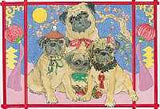 Ten Cards Pack PUG Dog Breed Christmas Cards USA made
