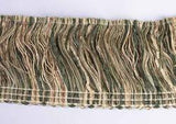 Decorative Olive Green/Tan Mix Fringe Trim 2 1/2" wide 3 YRDS CLEARANCE SALE