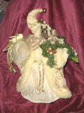 Horse Holiday Santa BROWN HORSE Cream Suit Christmas Treetopper Santa 10"